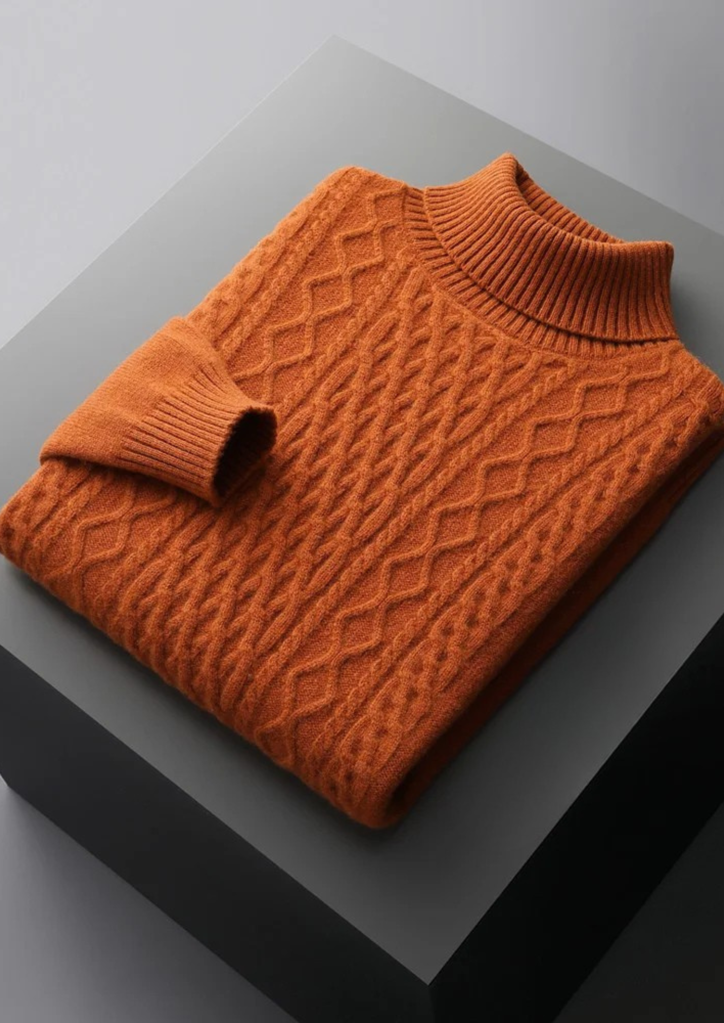 Premium Extra-Fine Merino Wool Roll Neck for Winter