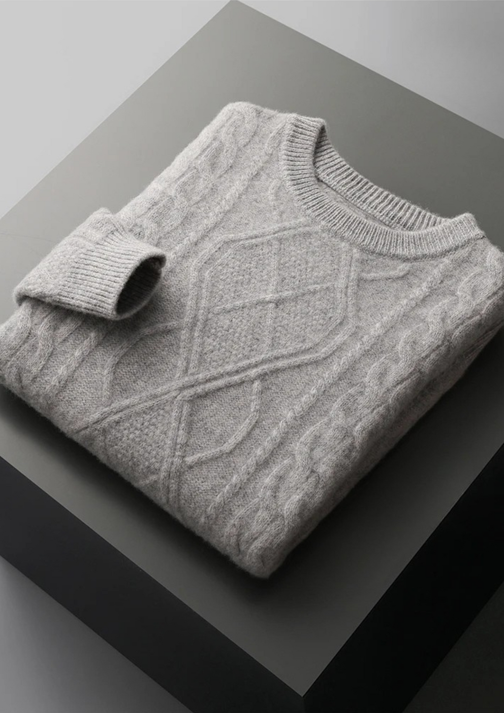 Premium Extra-Fine Merino Wool Winter Crew Neck Sweater