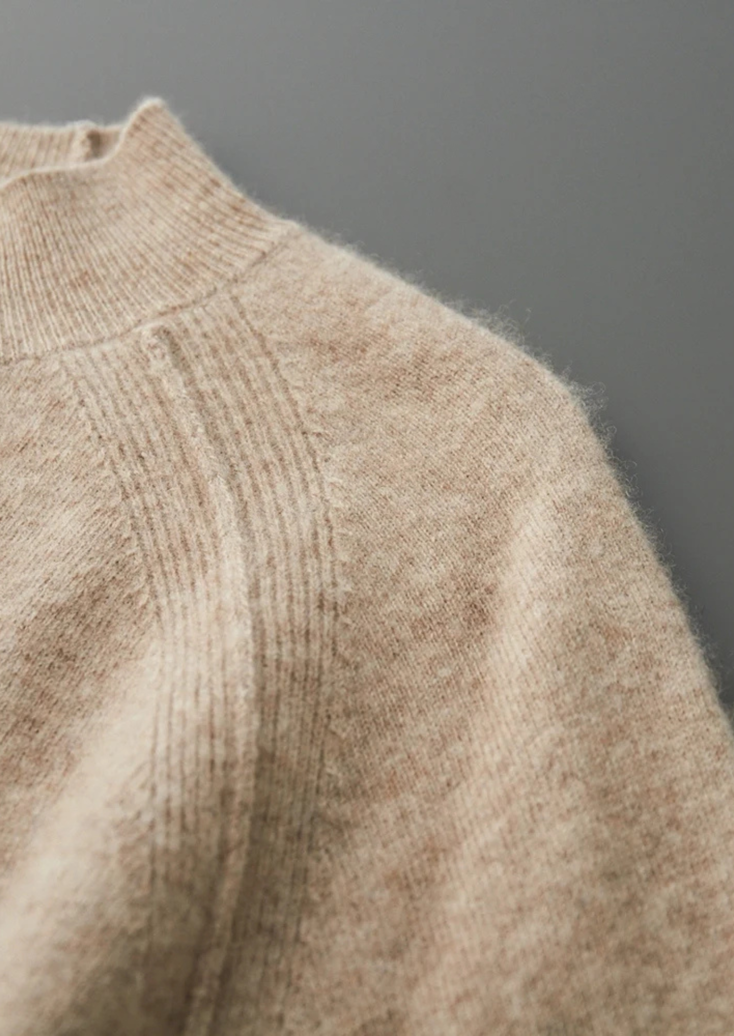 Premium Extra-Fine Merino Wool Raglan Mock Neck