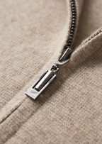 Premium Extra-Fine Merino Wool Zip Polo Cardigan