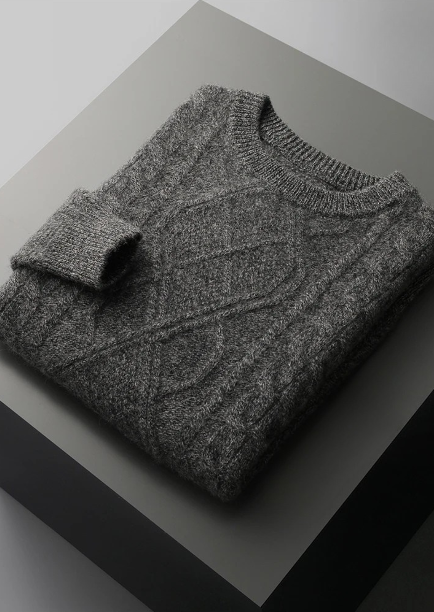 Premium Extra-Fine Merino Wool Winter Crew Neck Sweater