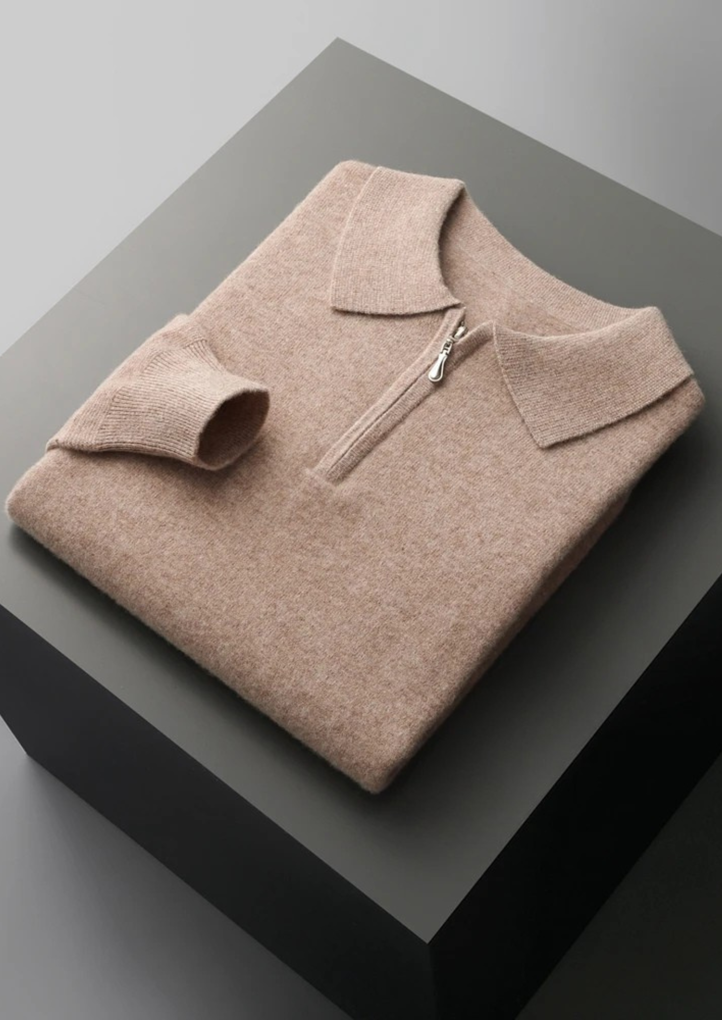 Premium Extra-Fine Merino Wool Half-Zip Polo