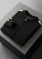 Premium Extra-Fine Merino Wool Striped Cardigan