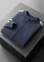 Premium Extra-Fine Merino Wool Striped Cardigan