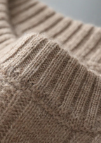 Premium Extra-Fine Merino Wool Cable Knit Crewneck