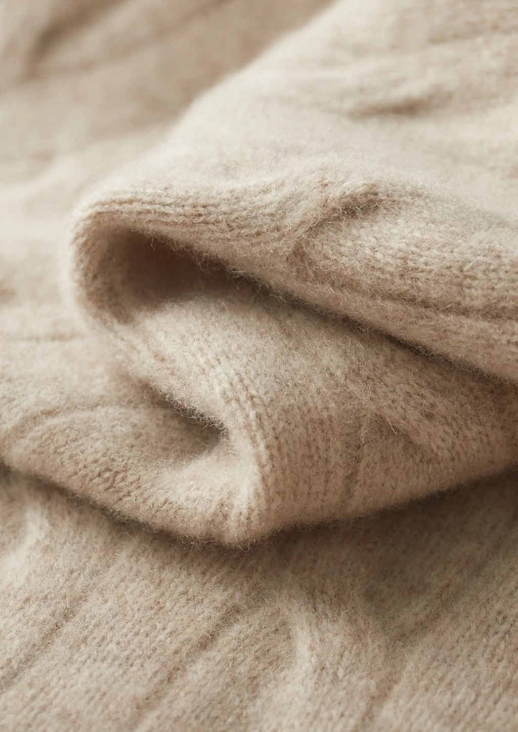 Premium Extra-Fine Merino Wool Cable Knit Half Zip