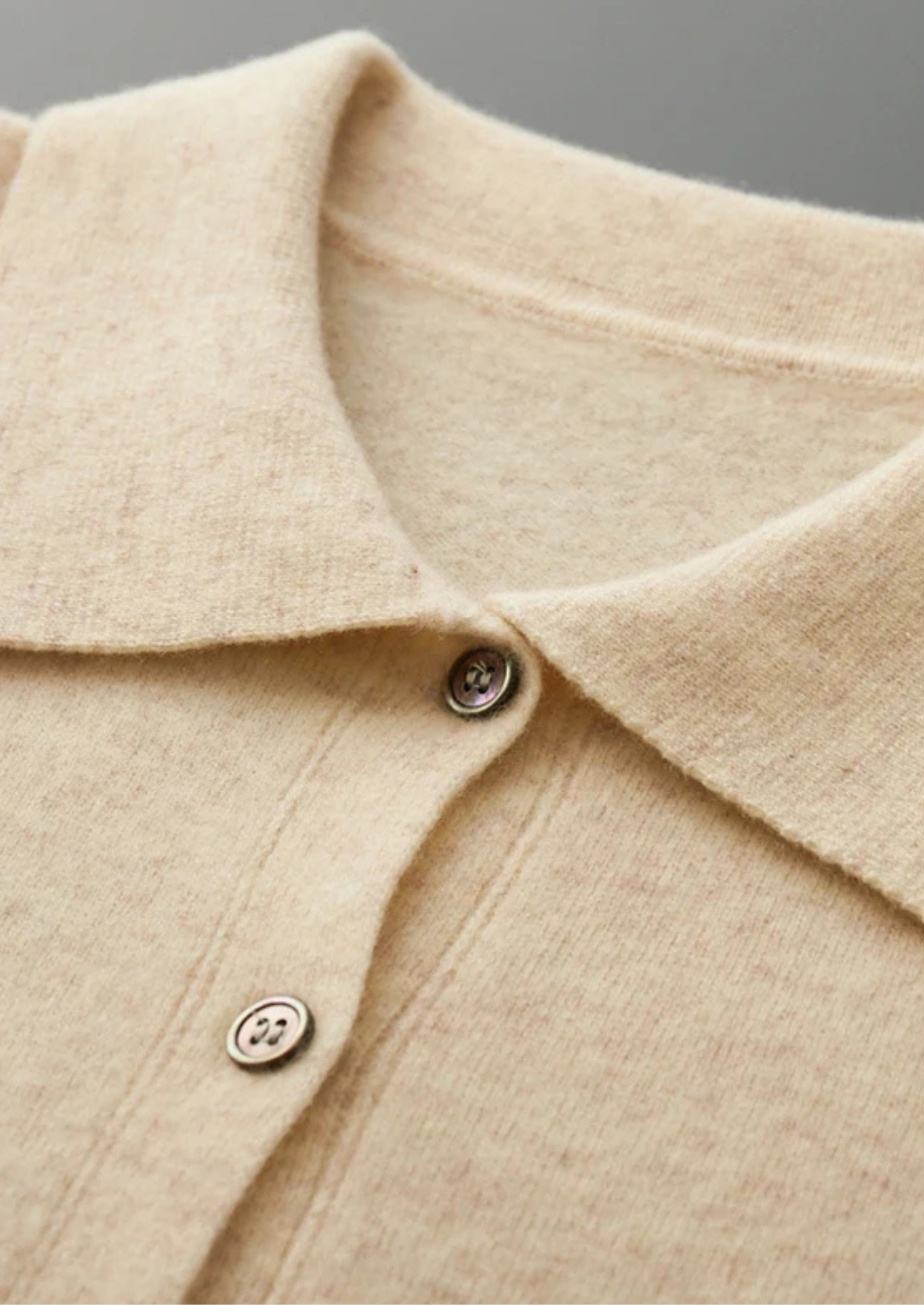 Premium Extra-Fine Merino Wool Polo Cardigan