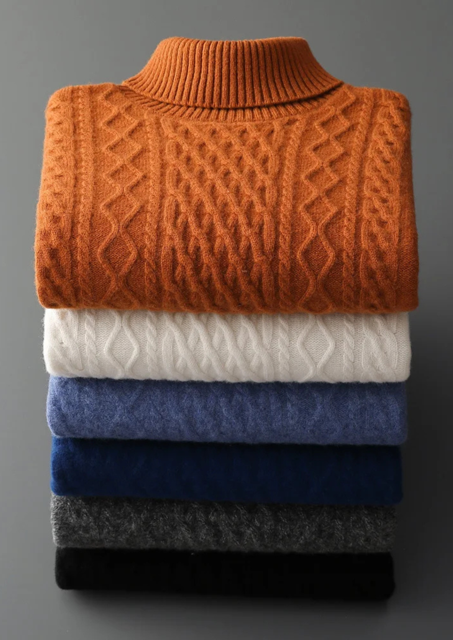 Premium Extra-Fine Merino Wool Roll Neck for Winter