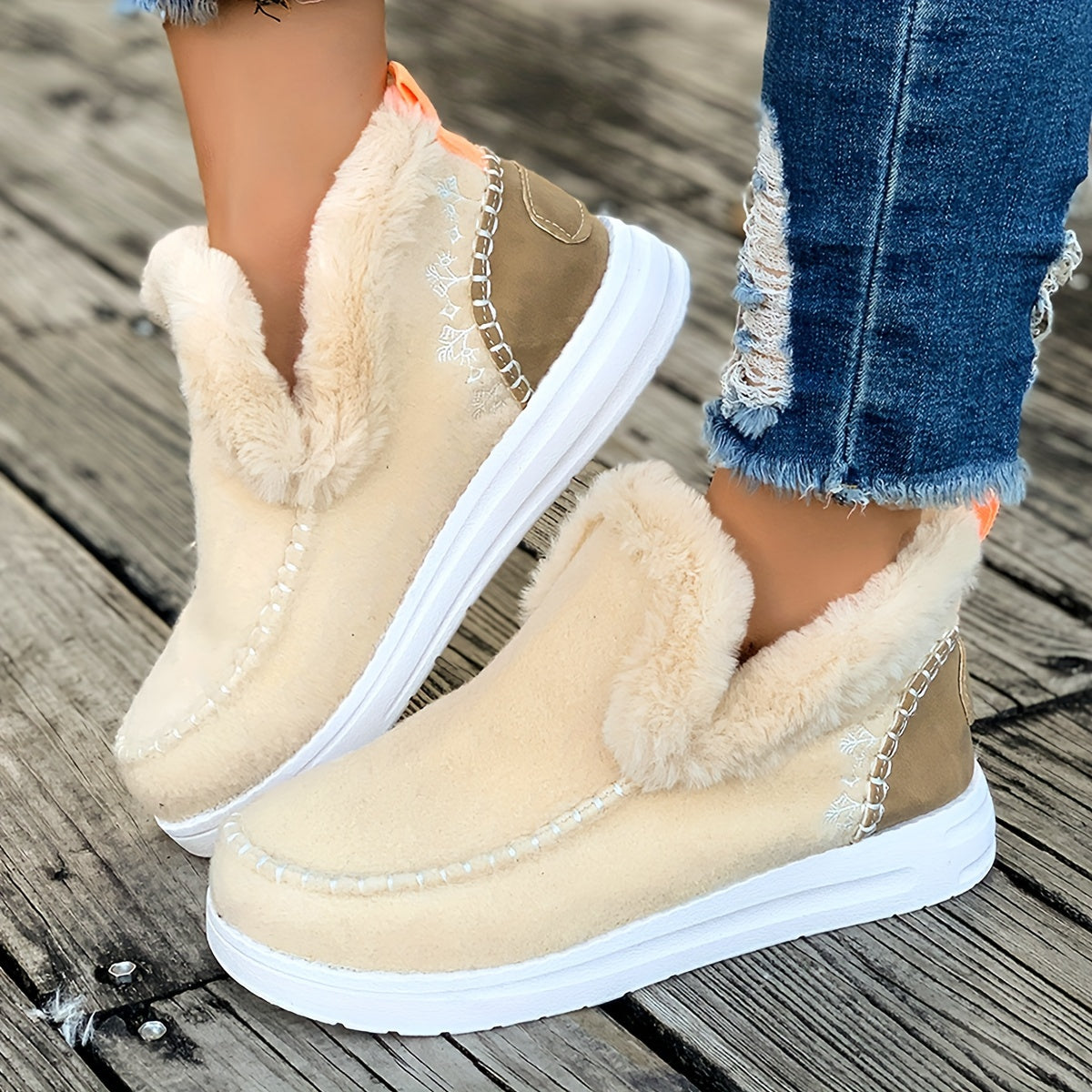 Women's Cozy Anti-Slip Winter Slippers with Plush Interior