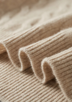 Premium Extra-Fine Merino Wool Cable Knit Half Zip