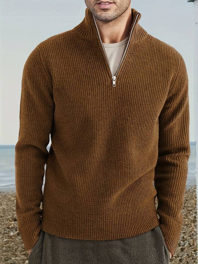 LIVAA | Modern Slim Fit Half-Zip Sweater