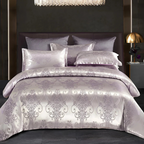 Delicate Satin Duvet Cover with Floral Design