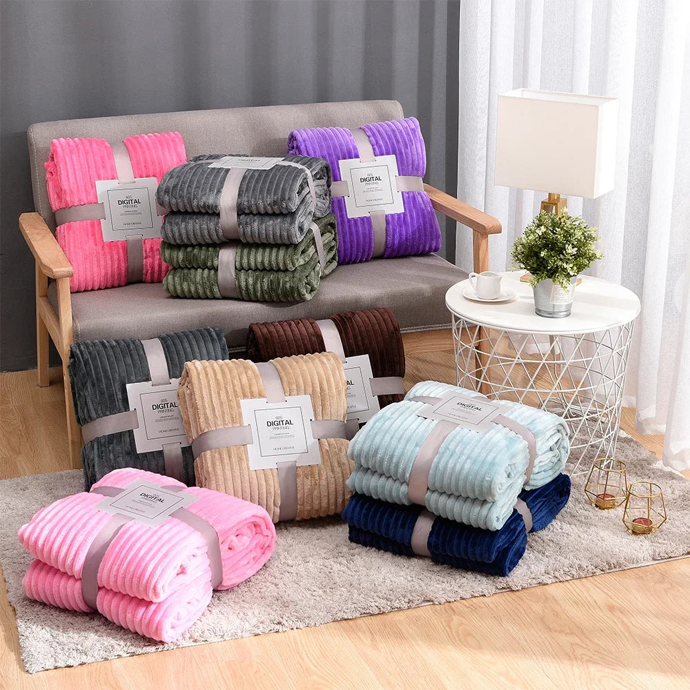 Cozy Velvet Fleece Blanket for Winter Warmth