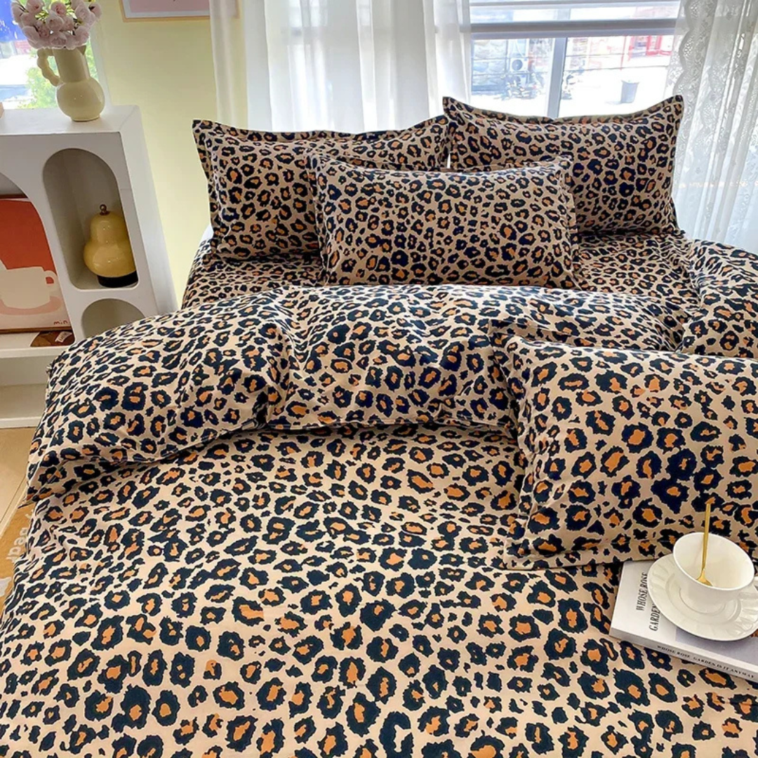 Savannah - Elegant Leopard Print Luxury Duvet Cover