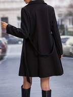 Amira | Long Black Coat for Women