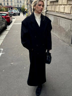 Elegant Long Wool Coat | Saphira