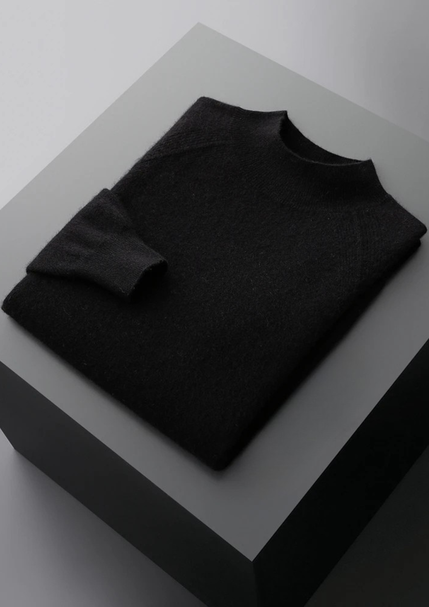 Premium Extra-Fine Merino Wool Raglan Mock Neck