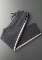 Luxurious Extra-Fine Merino Wool Wide-Leg Leisure Pants