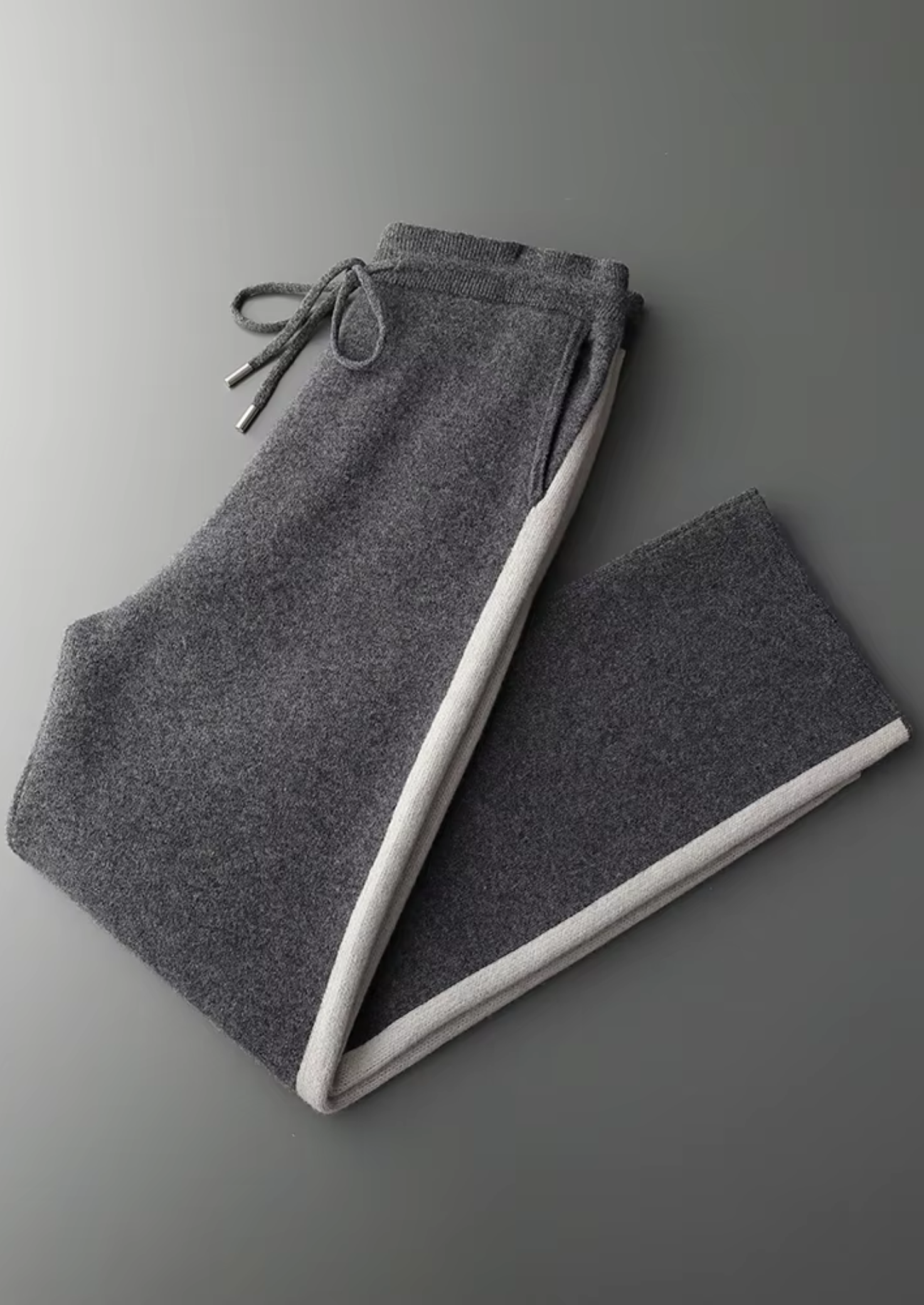Luxurious Extra-Fine Merino Wool Wide-Leg Leisure Pants