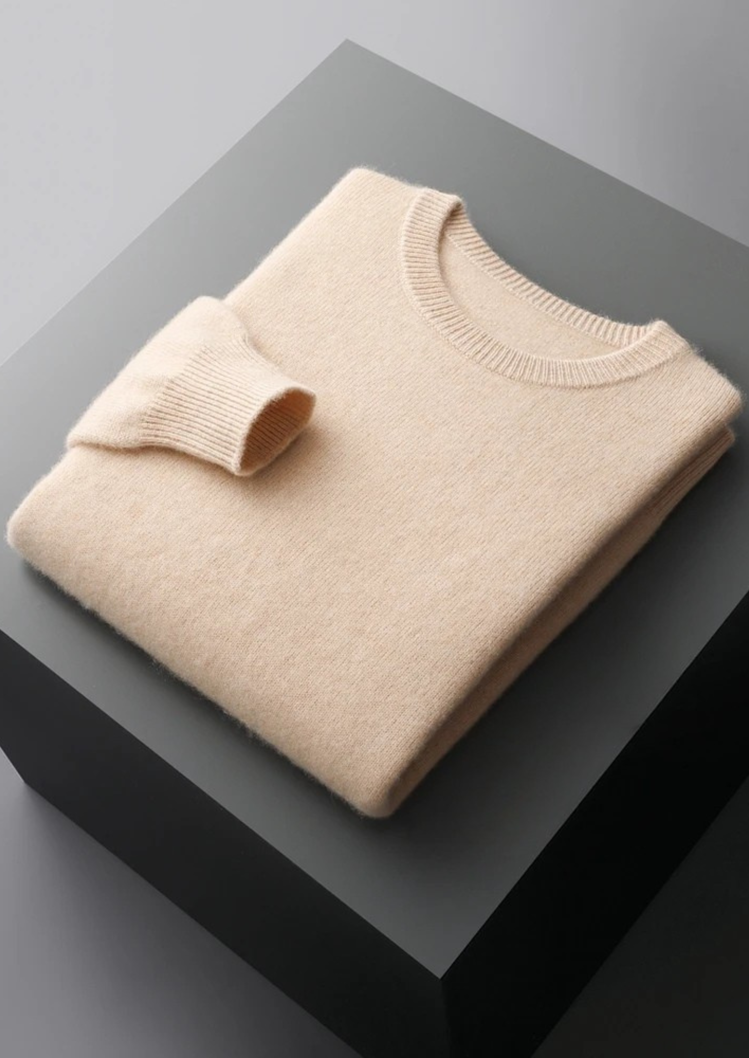 Premium Extra-Fine Merino Wool Classic Crew Neck Sweater