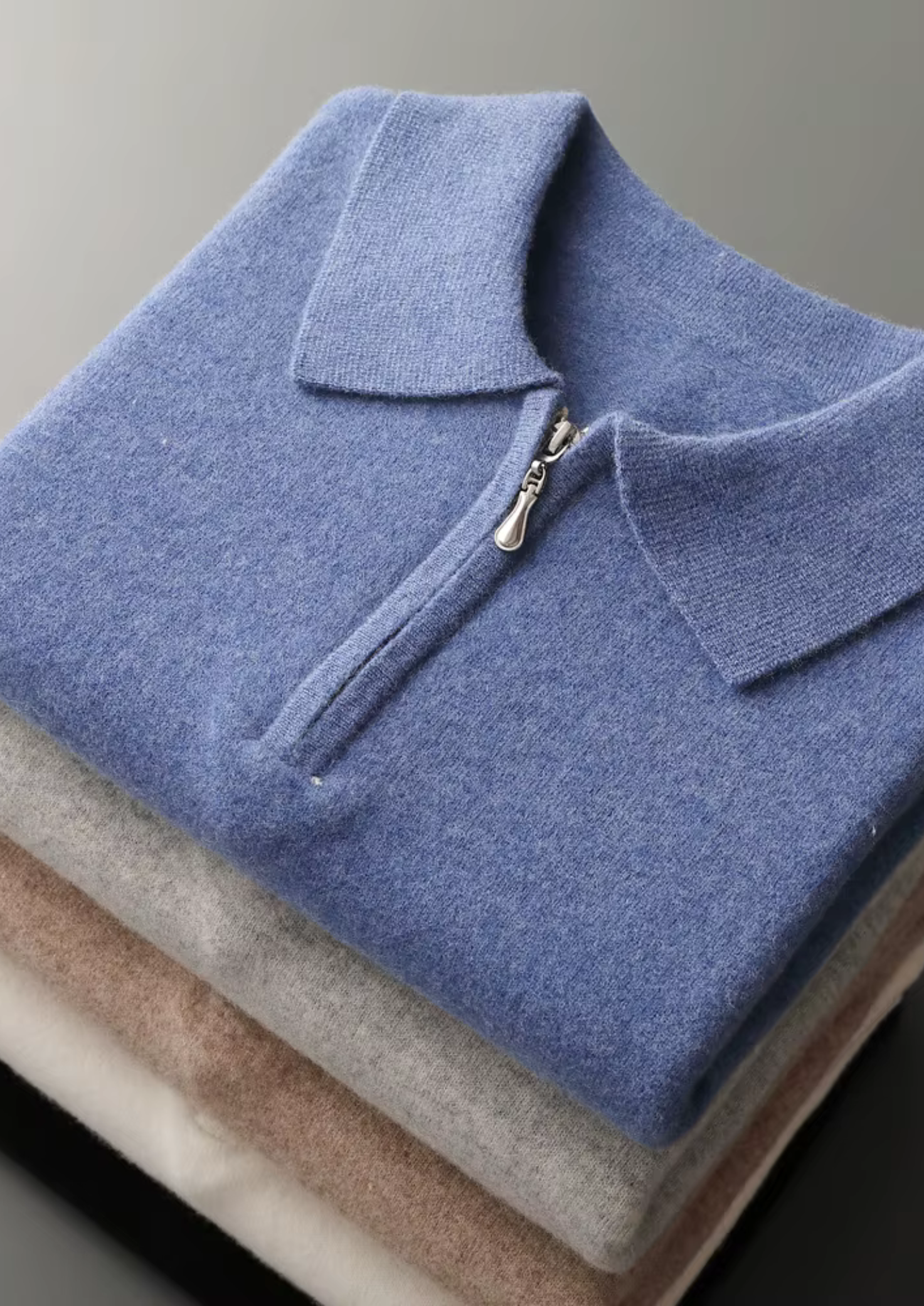 Premium Extra-Fine Merino Wool Half-Zip Polo
