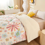 Cozy Floral Print Flannel Duvet for Your Bedroom