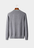 Premium Extra-Fine Merino Wool Two-Tone Zip Cardigan