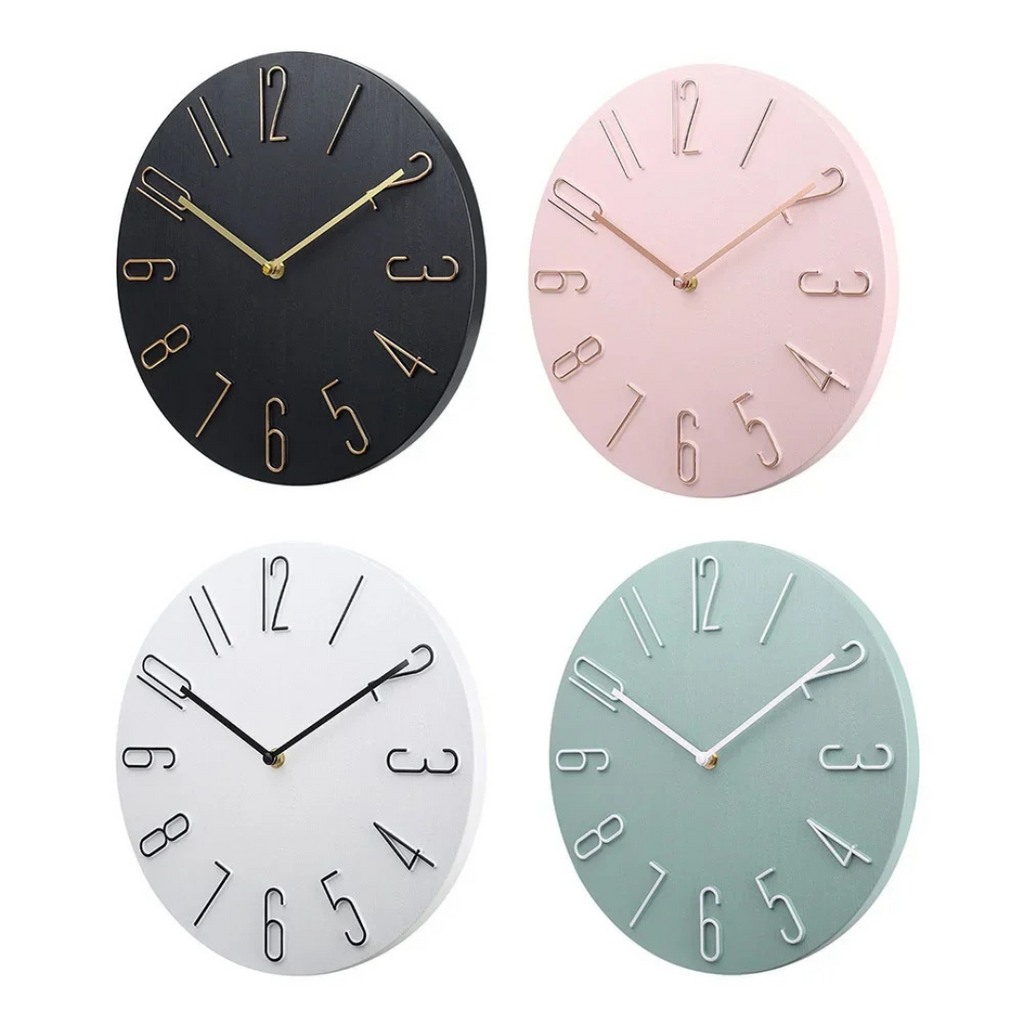 Chic Wall Clock with Vibrant Accents