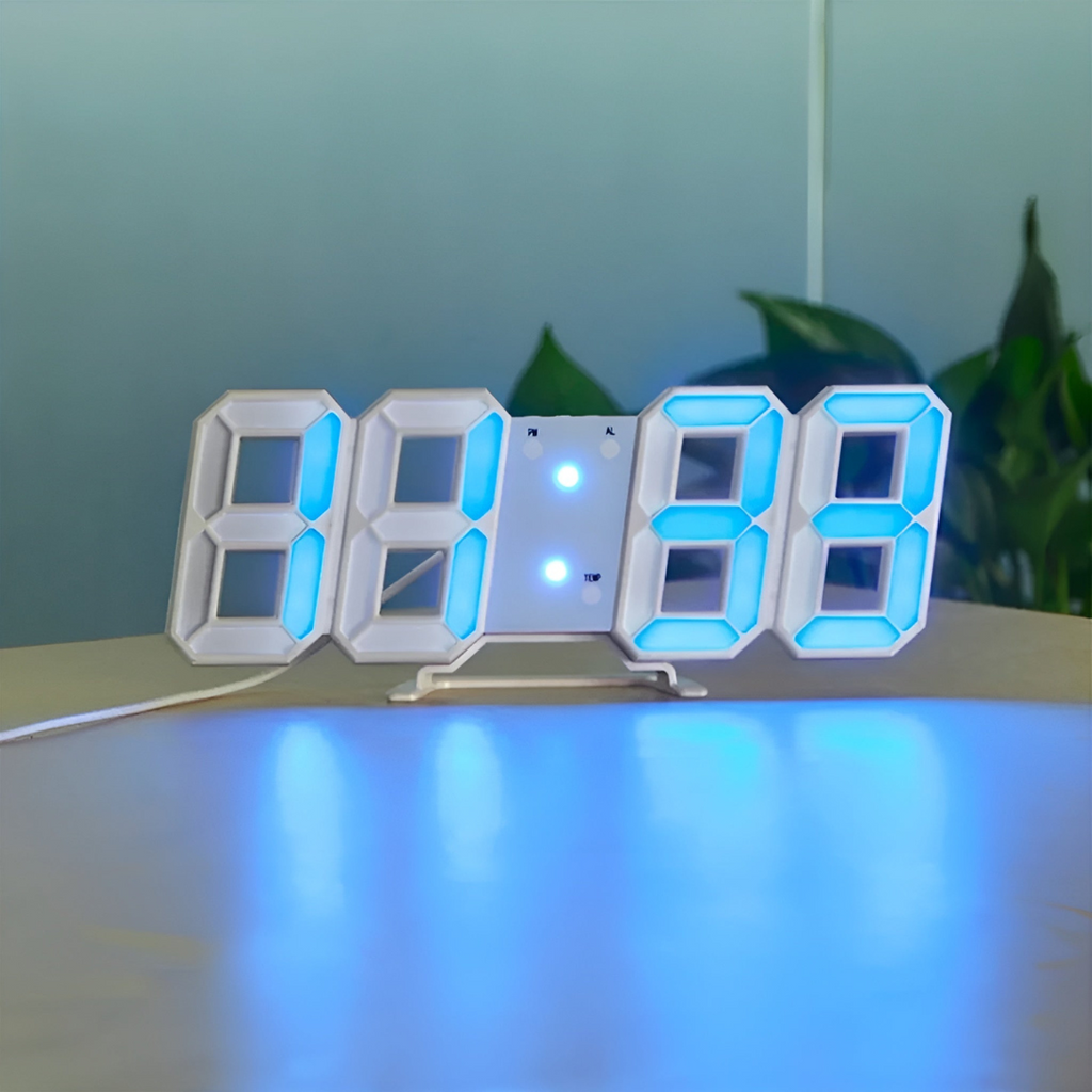Contemporary 3D LED Backlit Wall Clock