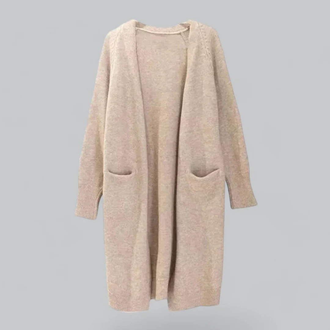 Ladies Long Knitted Warm Cardigan | Winter
