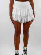 Cozy Oversized Women's Knit Set: Sweater and Mini Skirt