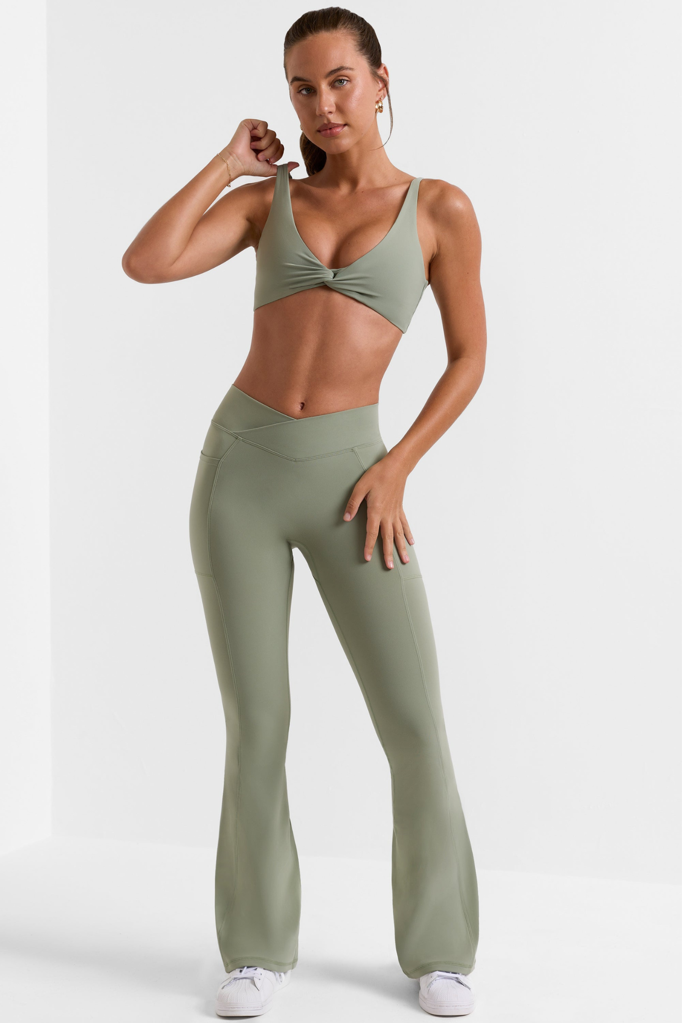 High-Waisted Flared Leggings with Shaping Effect for Women