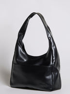 Simple Vegan Hobo Shoulder Bag - Empty Design
