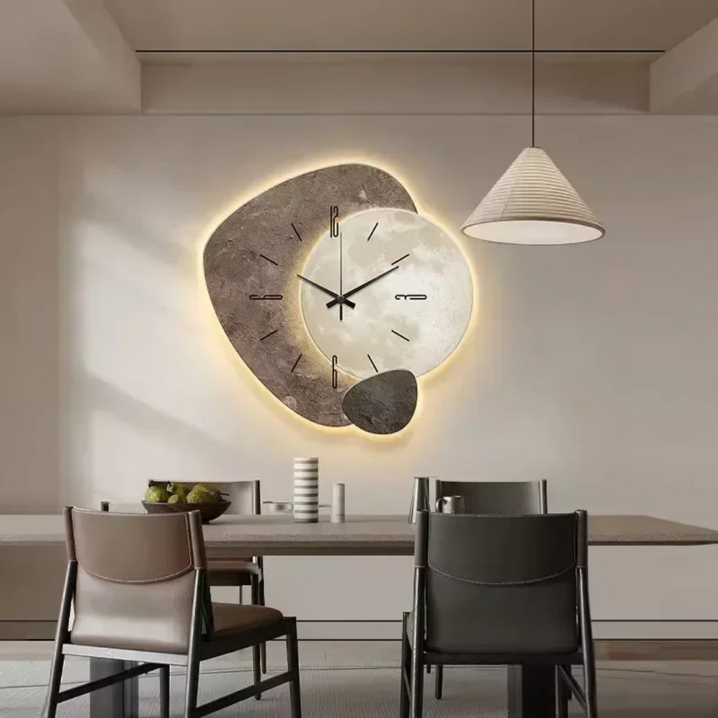 Brisva LED-Enhanced Elegant Wooden Wall Clock