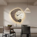 Brisva LED-Enhanced Elegant Wooden Wall Clock