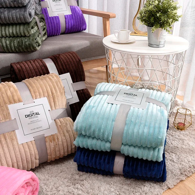 Cozy Velvet Fleece Blanket for Winter Warmth