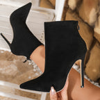 Elise - Pointed Toe High Heel Chelsea Boots