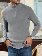 LIVAA | Modern Slim Fit Half-Zip Sweater