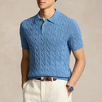 FLORENCE Cable Knit Polo Shirt