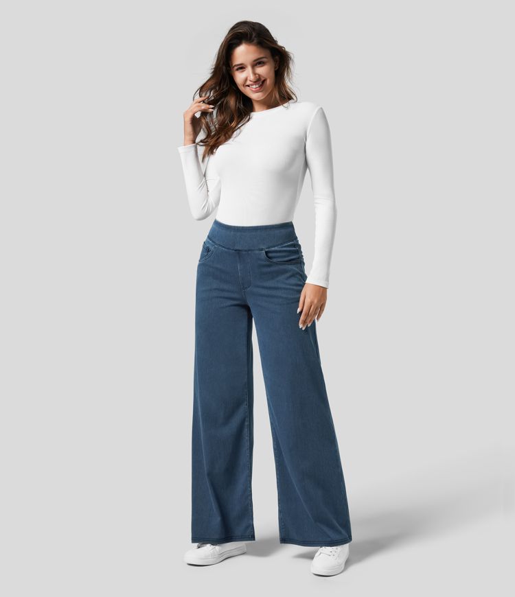 WW | Women's High-Waisted Elastic Trousers