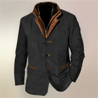 FLORIS | Classic Men's Coat with Button Closure - Vintage Design