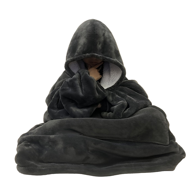 Versatile Hoodie Blanket Featuring a Spacious Kangaroo Pocket