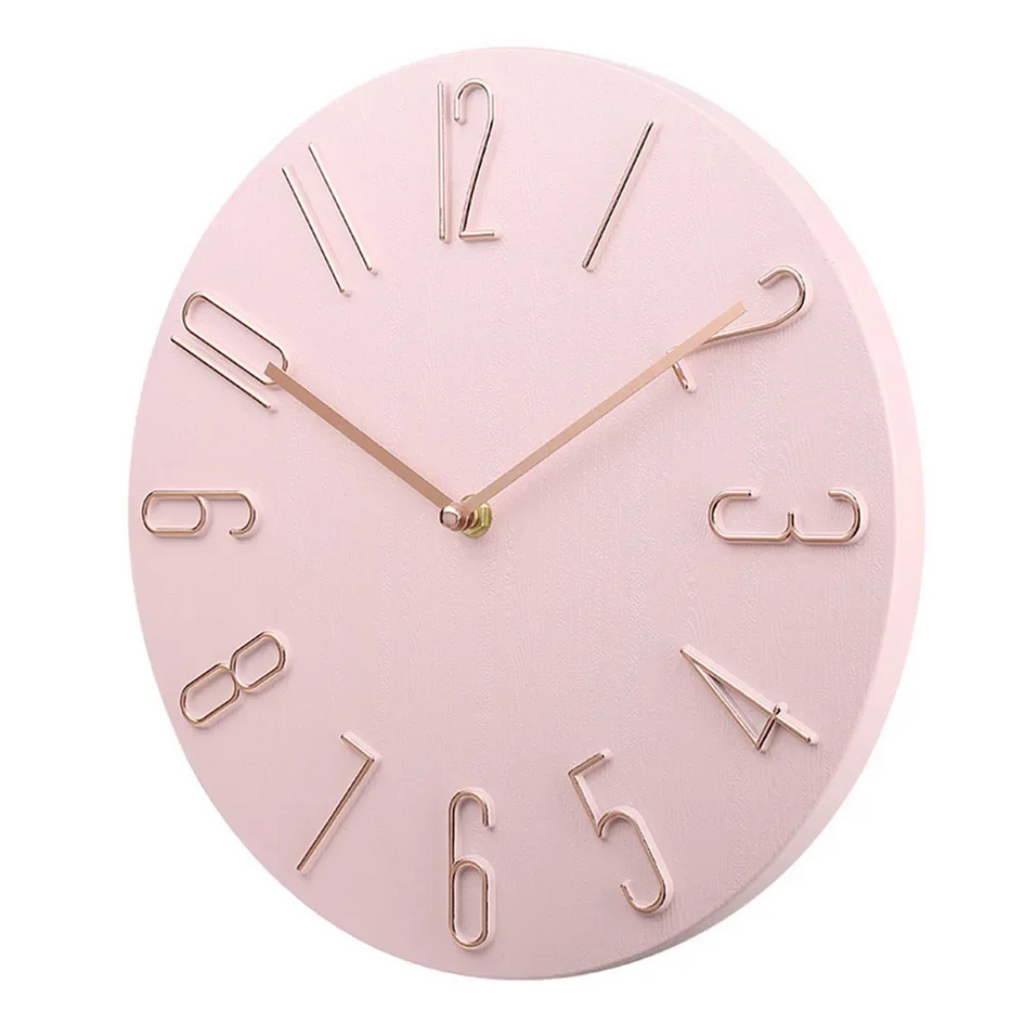 Chic Wall Clock with Vibrant Accents