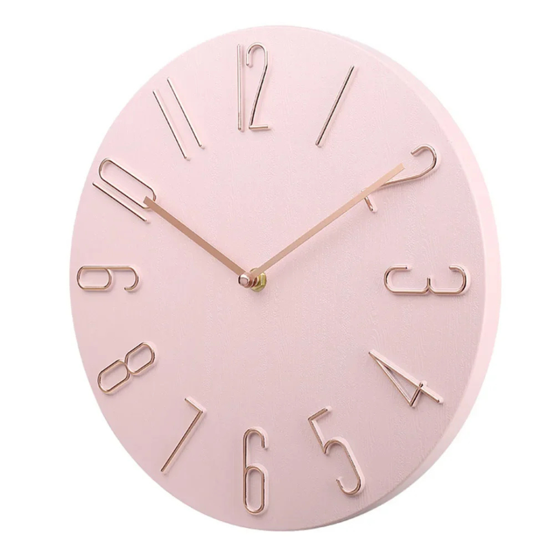 Chic Wall Clock with Vibrant Accents