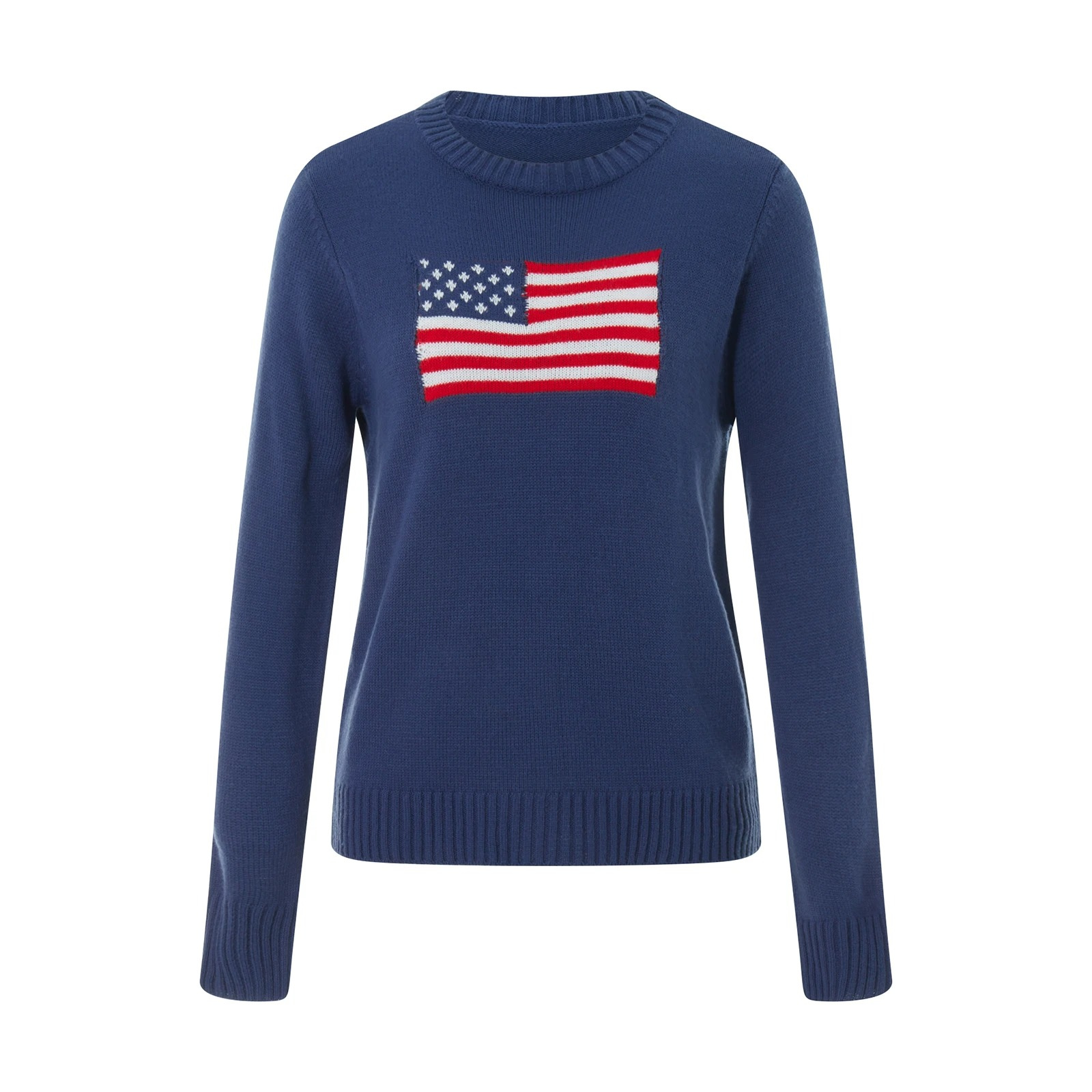 Patriotic Knitted American Flag Women's Sweater