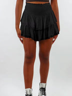 Cozy Oversized Women's Knit Set: Sweater and Mini Skirt