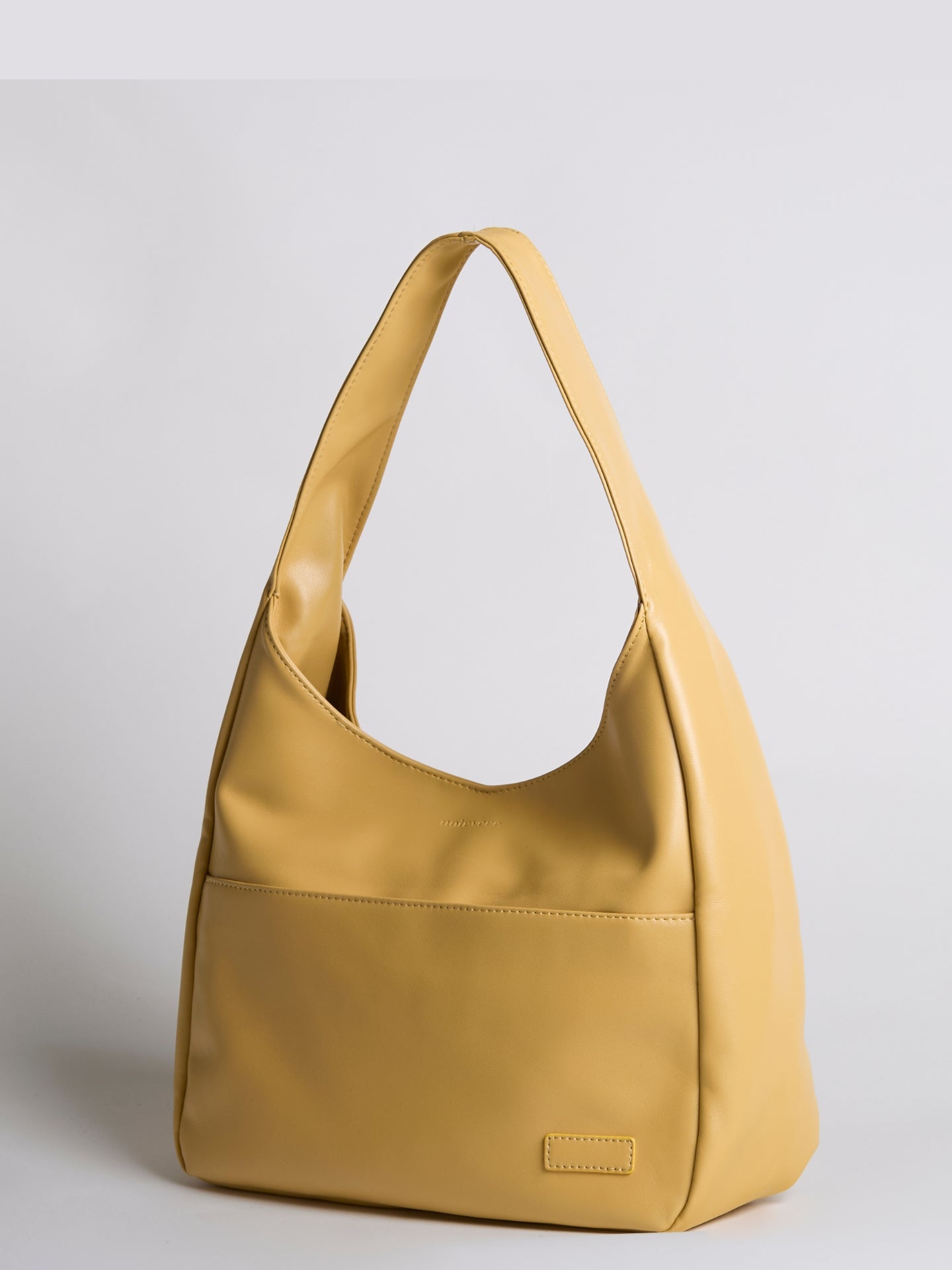 Simple Vegan Hobo Shoulder Bag - Empty Design