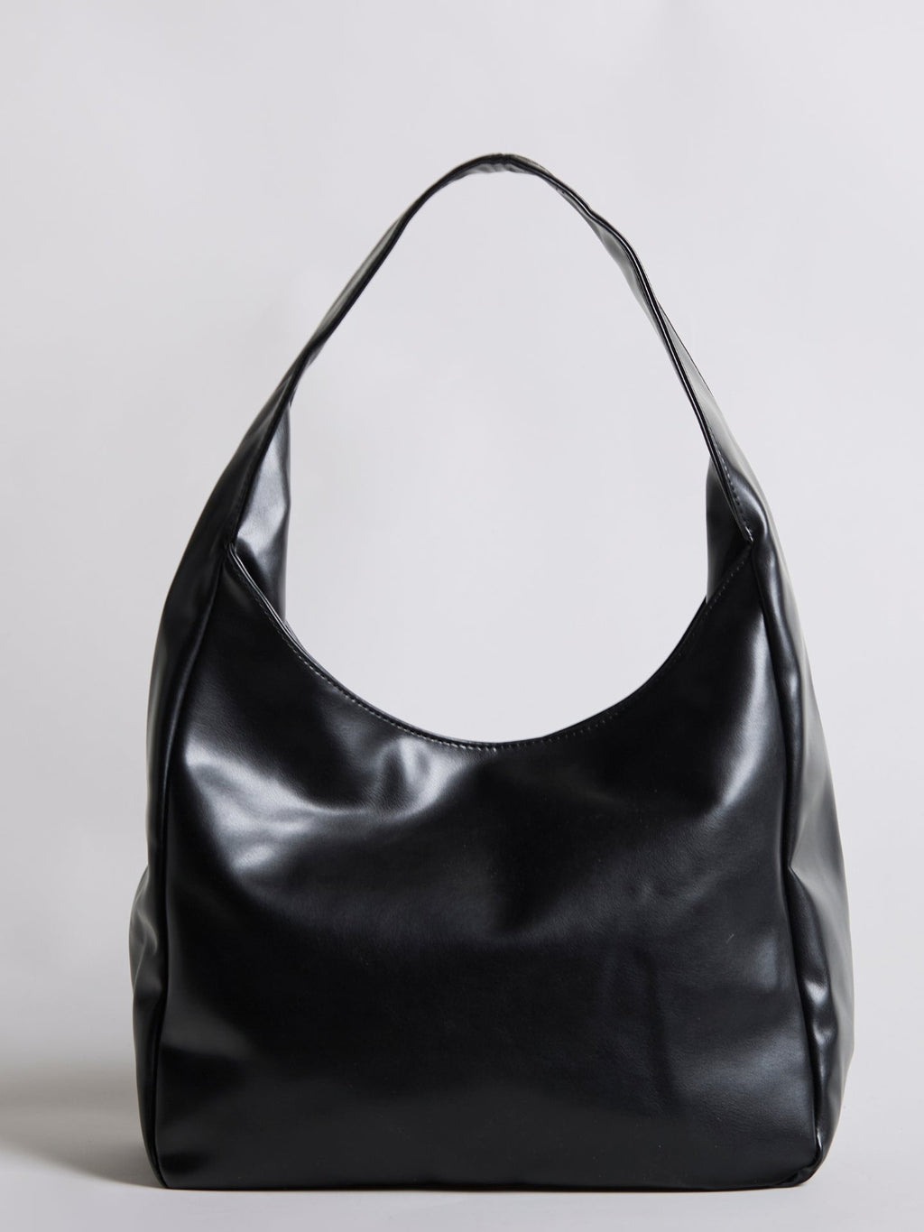 Simple Vegan Hobo Shoulder Bag - Empty Design