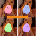 Cozy Pear-Shaped Silicone Night Light with Soft Glow