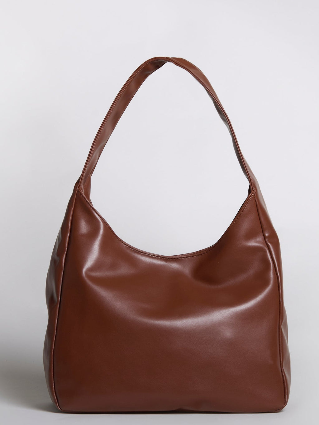 Simple Vegan Hobo Shoulder Bag - Empty Design